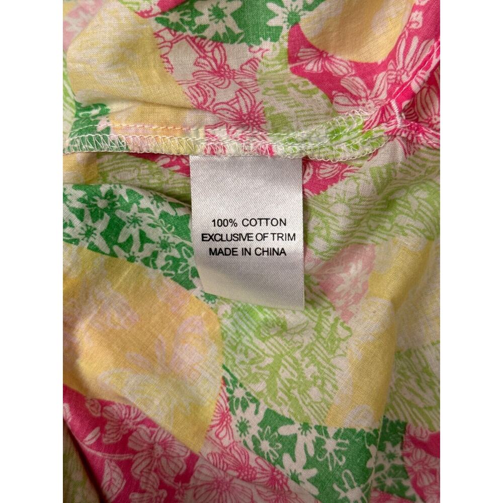 Lilly Pulitzer Dress Small Womens Classic Pink Green Floral Shift Tunic - Picture 8 of 8